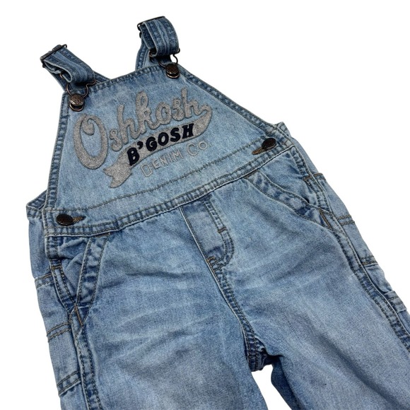 OshKosh B'gosh Other - Vintage OshKosh B'Gosh Overalls Vestbak Denim Co Logo Size 18m Snap Legs EUC